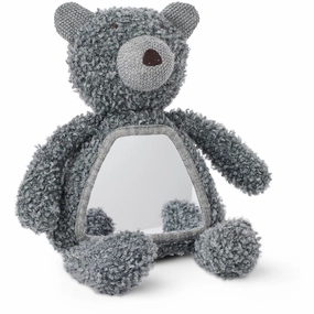 Smallstuff Grey Activity Teddy With Mirror Wool Boucl