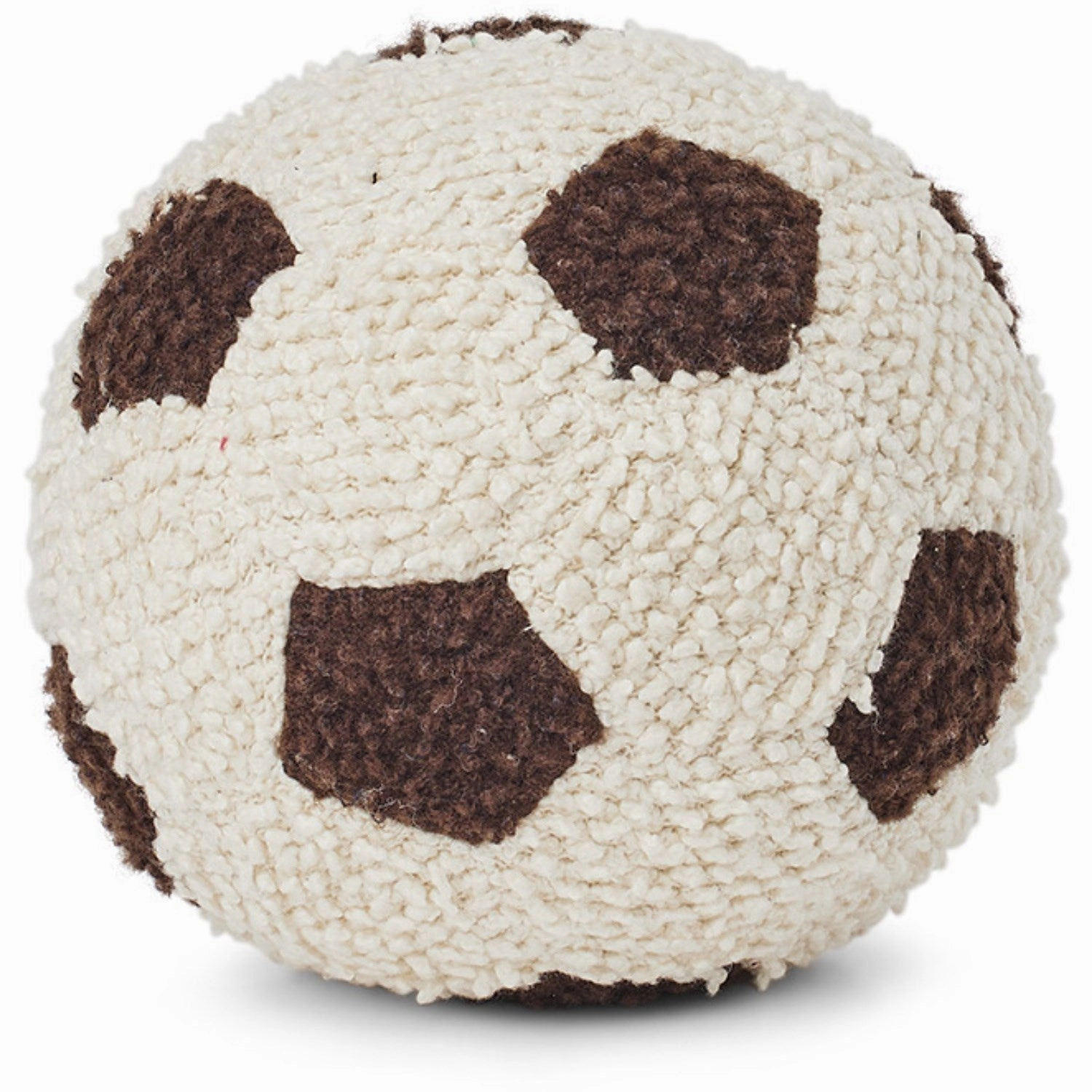 Smallstuff Off White/ Brown Knitted Football Boucl