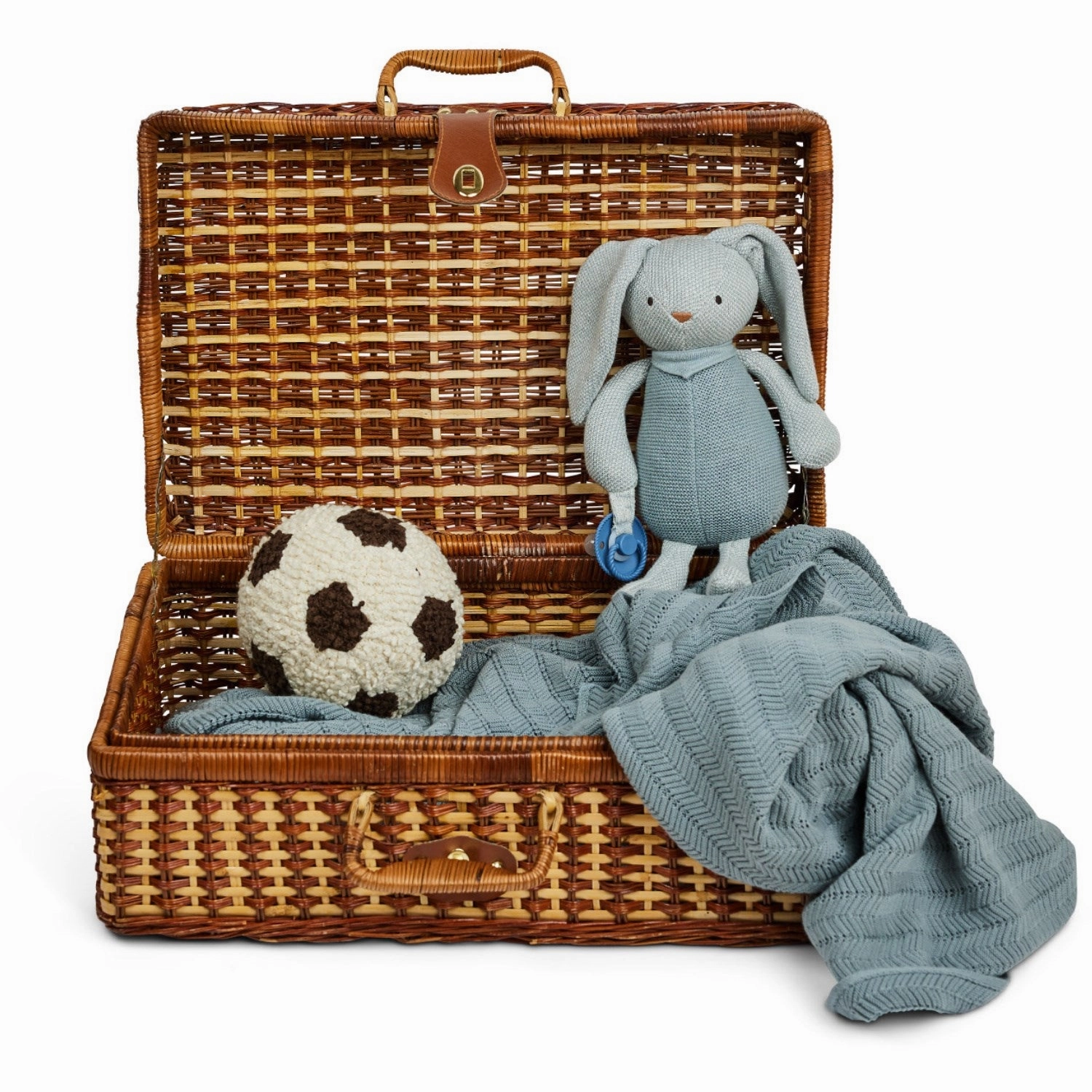 Smallstuff Off White/ Brown Knitted Football Boucl