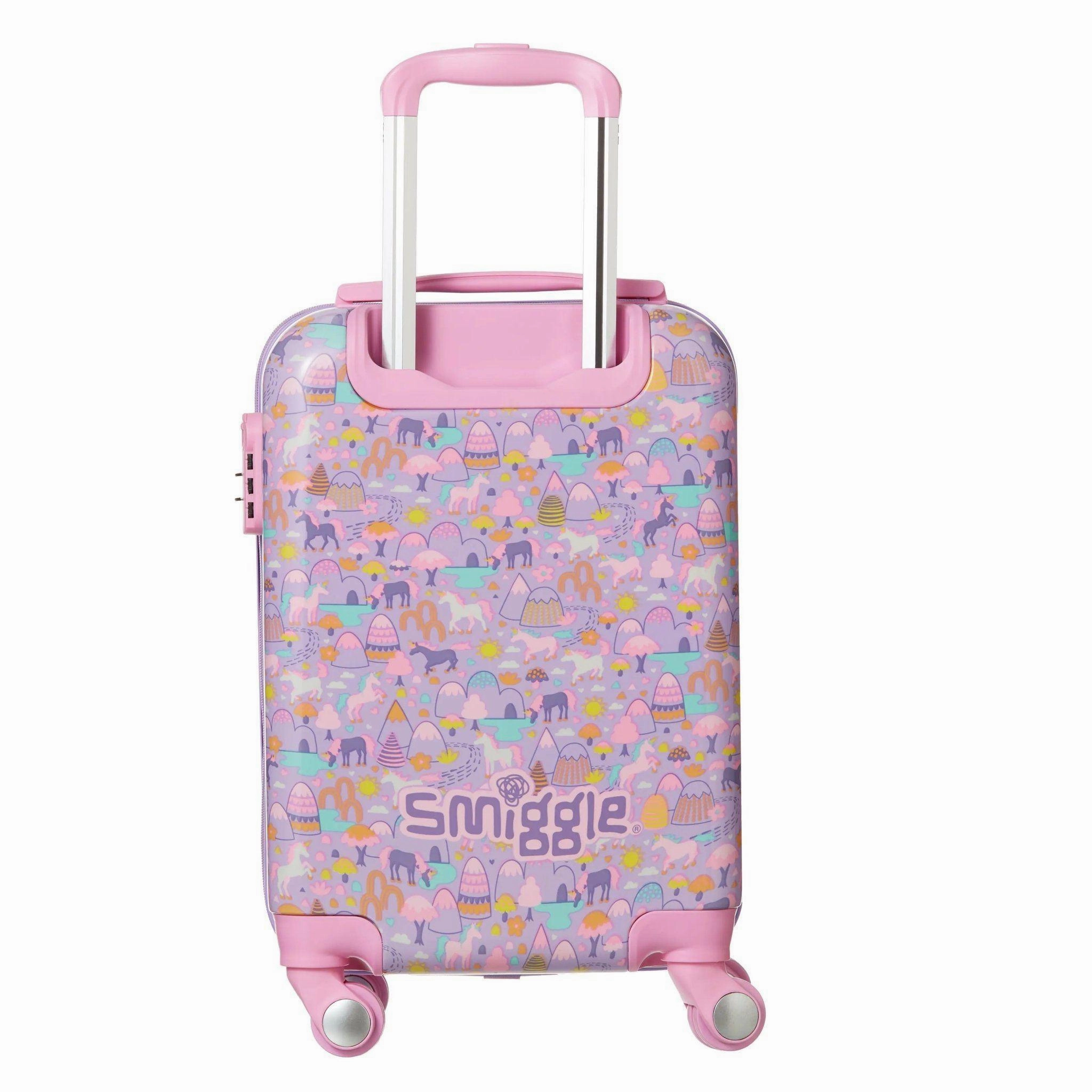 SMIGGLE Beam Four Wheel Travel Trolley Bag, Colour Lilac