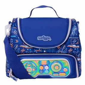 Smiggle Beta Double Decker Large Lunchbox With Strap - Navy