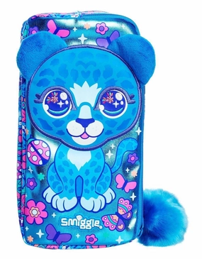 SMIGGLE Budz Character Two Pocket Pencil Case - Cornflower Blue