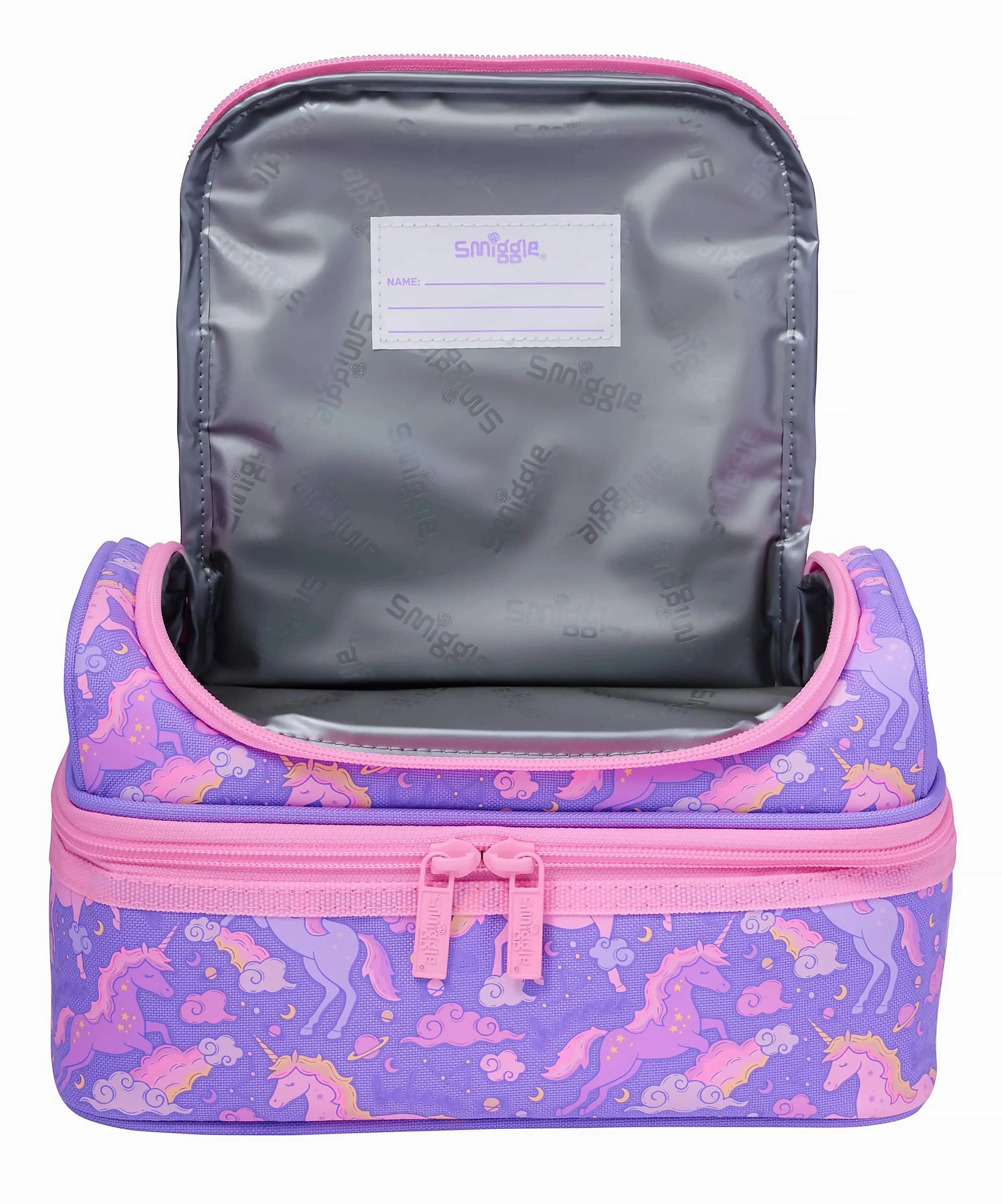 Smiggle Eclipse Double Decker Lunchbox- Lilac