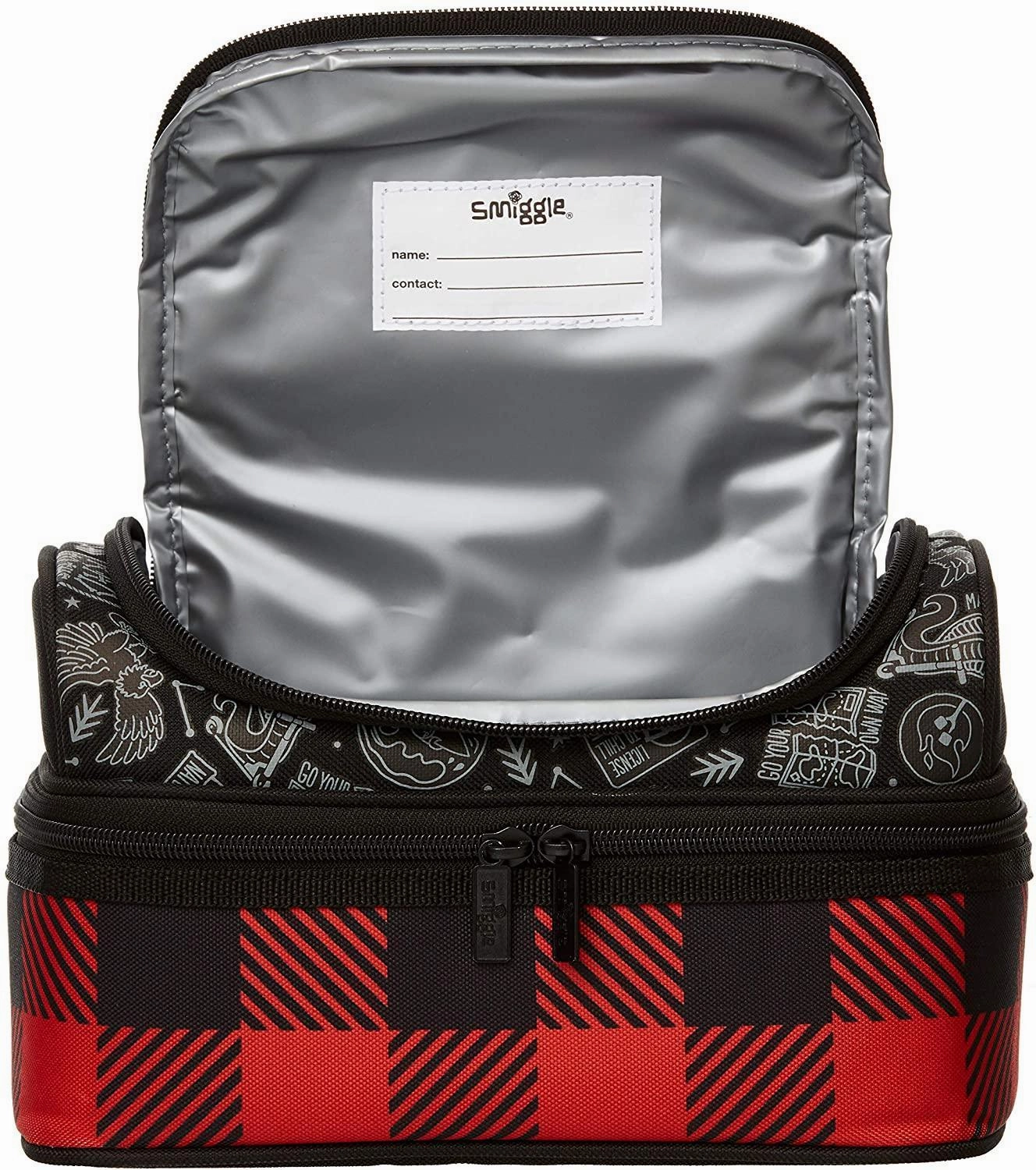 SMIGGLE Express Double Decker Lunchbox - Wolf Print