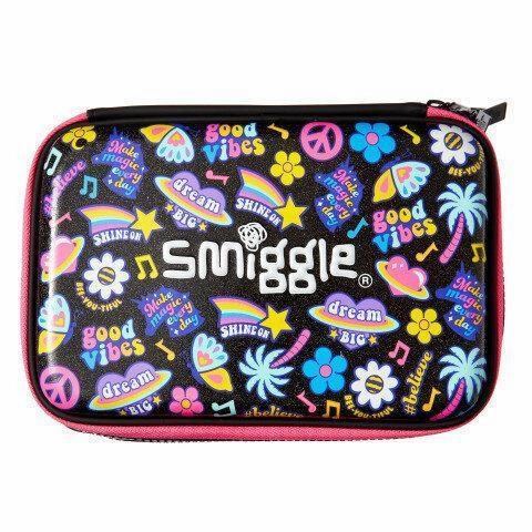 SMIGGLE Express Double Up Hardtop Pencil Case - Black