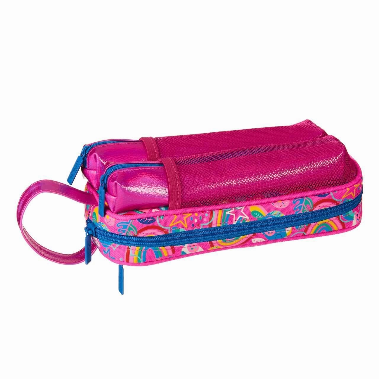 SMIGGLE Flow 3 In 1 Pencil Case - Pink/Blue