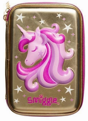 SMIGGLE Gold Hardtop Pencil Case - Gold