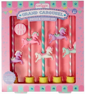 SMIGGLE Grand Carousel Pencil & Eraser Set