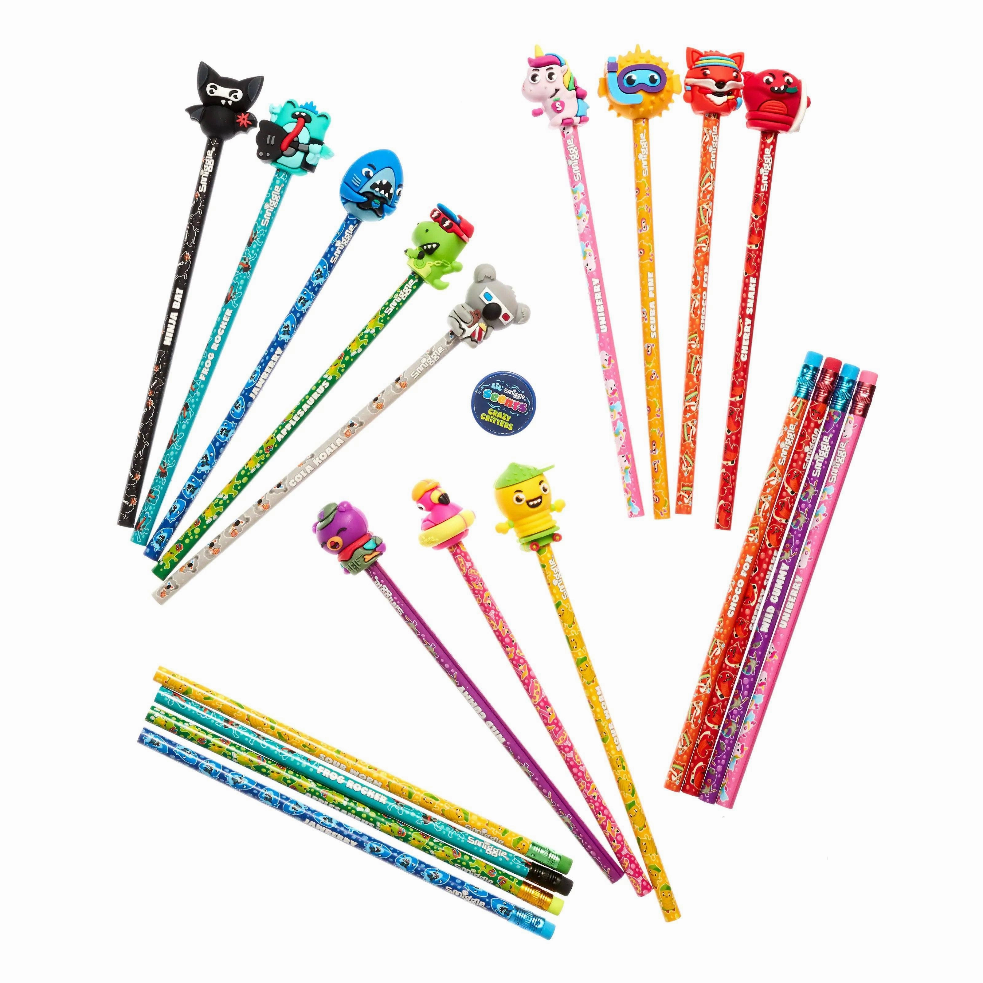 SMIGGLE Lil' Scent Crazy Critters Scented Pencil Mega Pack X21