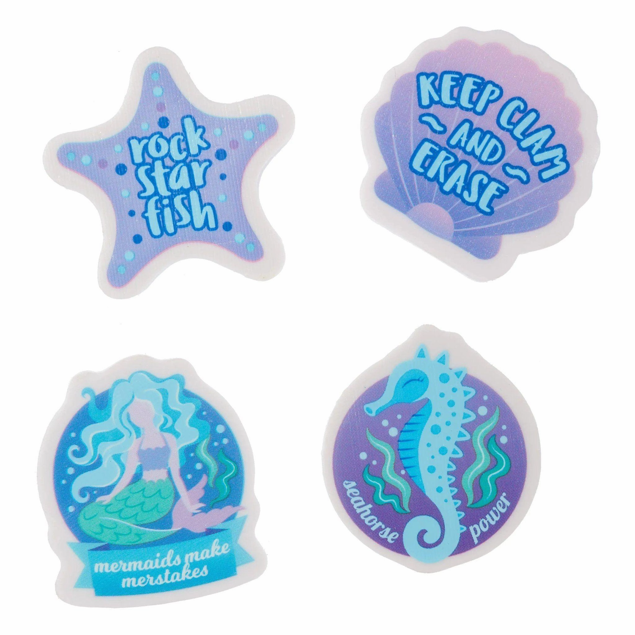 SMIGGLE Mermaid Scented Erasers Box 4 Pieces