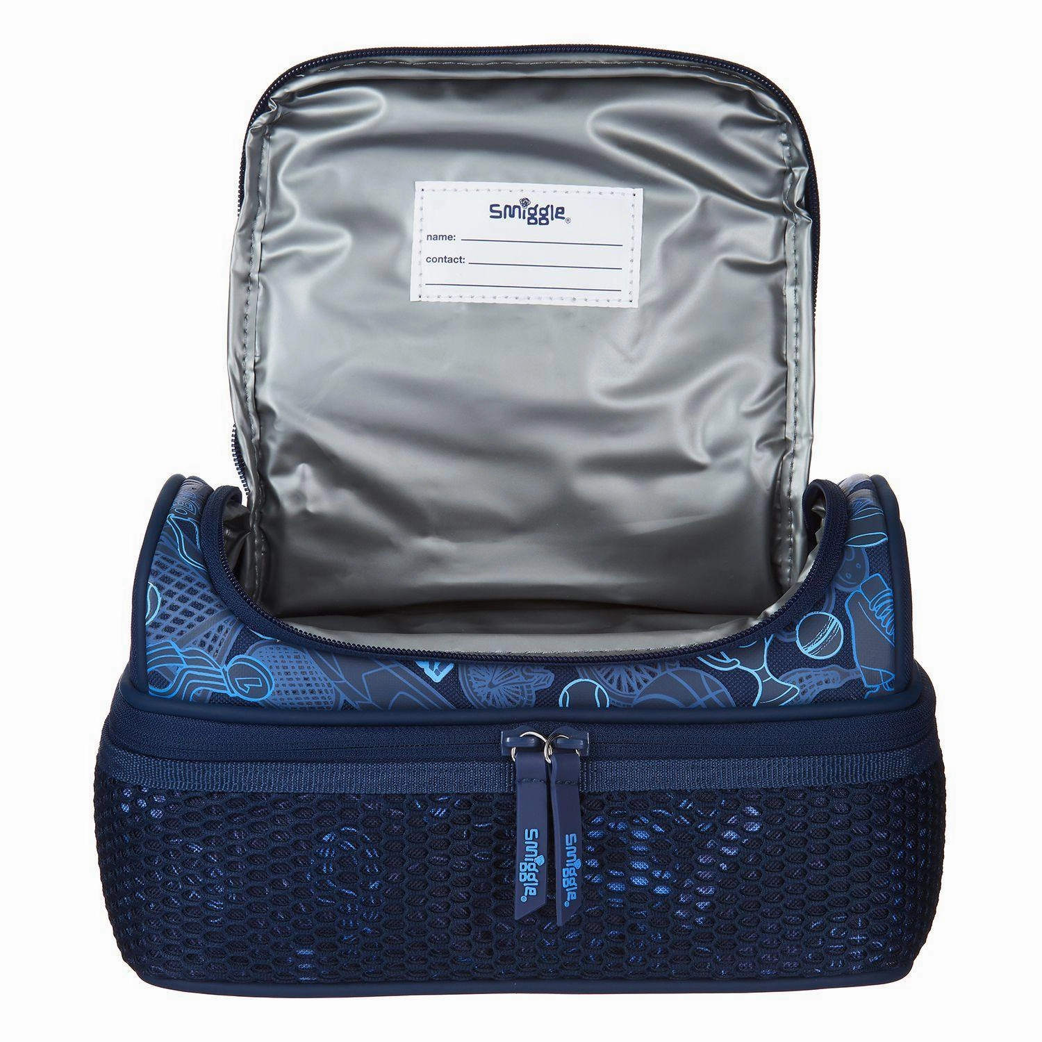 SMIGGLE Mesh Double Decker Lunchbox - Navy