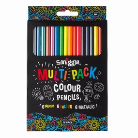 SMIGGLE Multi Pack Colour Pencils X18 - Colour Mix