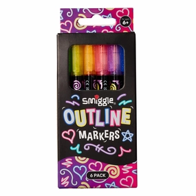 SMIGGLE Outline Marker Pack X6