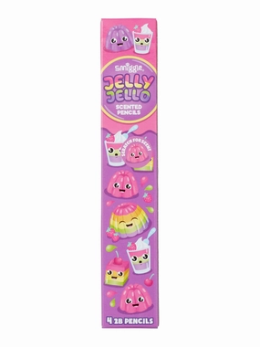 SMIGGLE Pencils x 4 Pack Scented With Eraser Top - Jelly Scent
