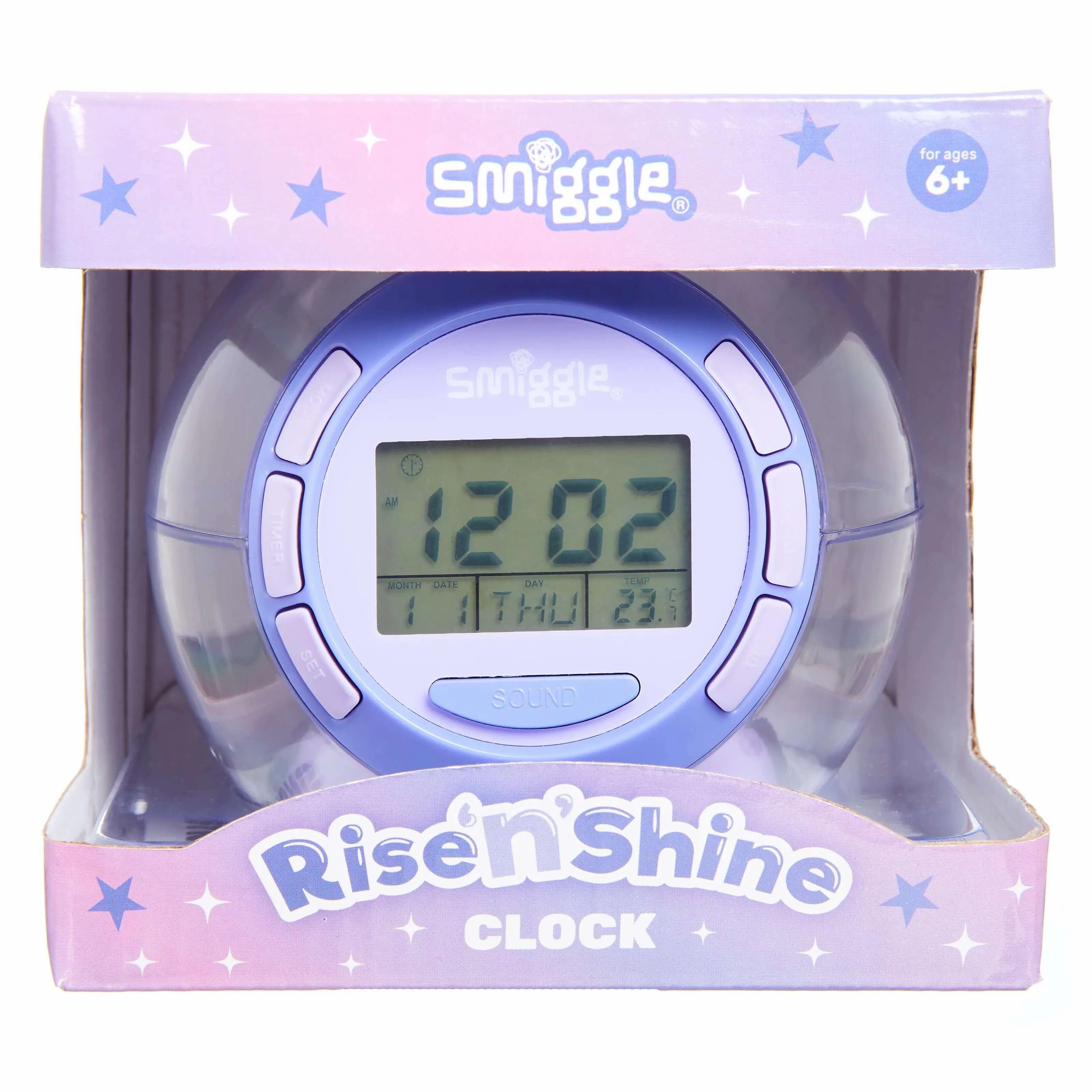 SMIGGLE Rise 'N' Shine Clock Lilac