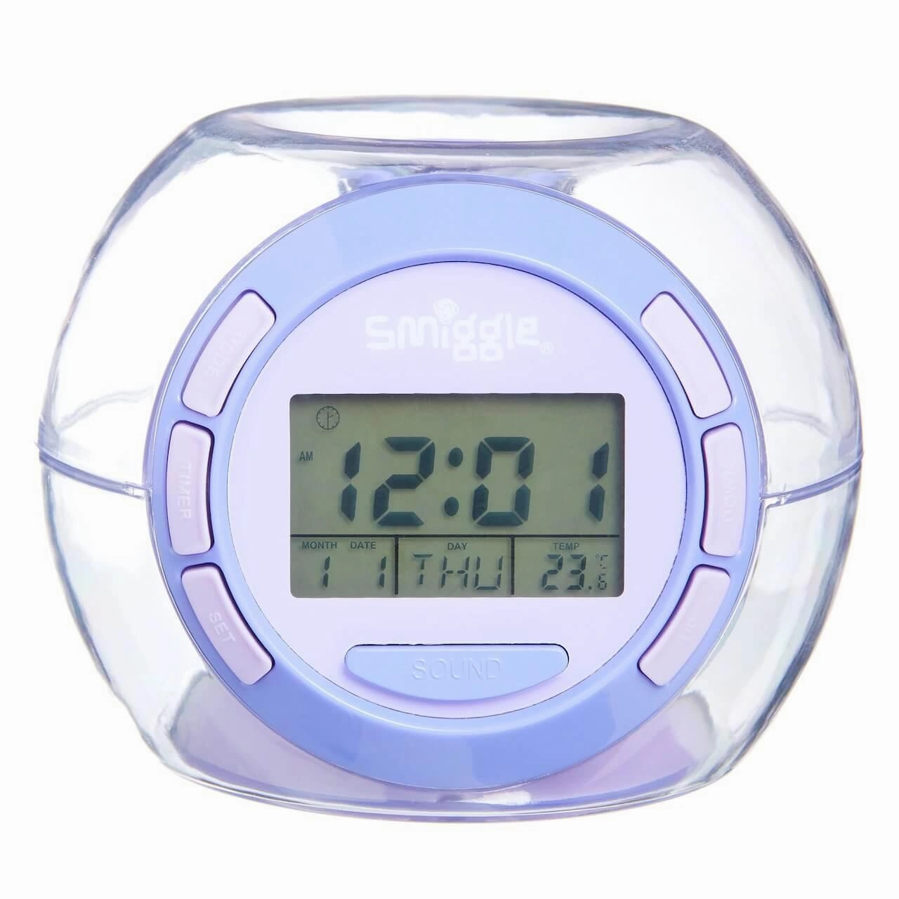 SMIGGLE Rise 'N' Shine Clock Lilac