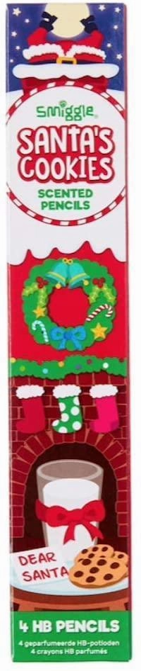 SMIGGLE Santa's Cookies Scented HB Pencils x 4 - Red