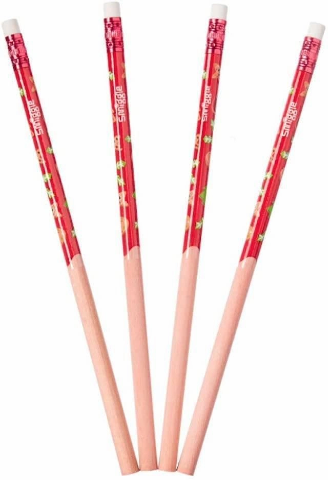 SMIGGLE Santa's Cookies Scented HB Pencils x 4 - Red