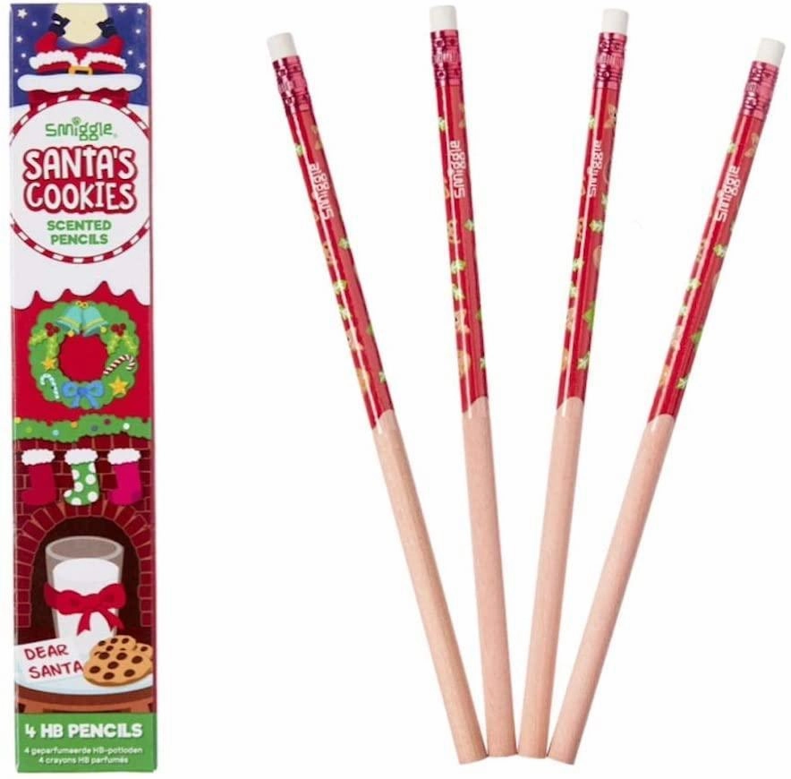 SMIGGLE Santa's Cookies Scented HB Pencils x 4 - Red