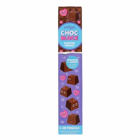 SMIGGLE Scented Pencil, 4-Pack Chocolate