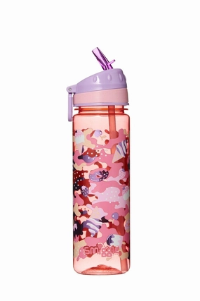 SMIGGLE Seek Kids Water Drink Bottle with Flip Top Spout, Coral