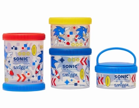 Smiggle Sonic Snack & Stack Containers - Cobalt Blue