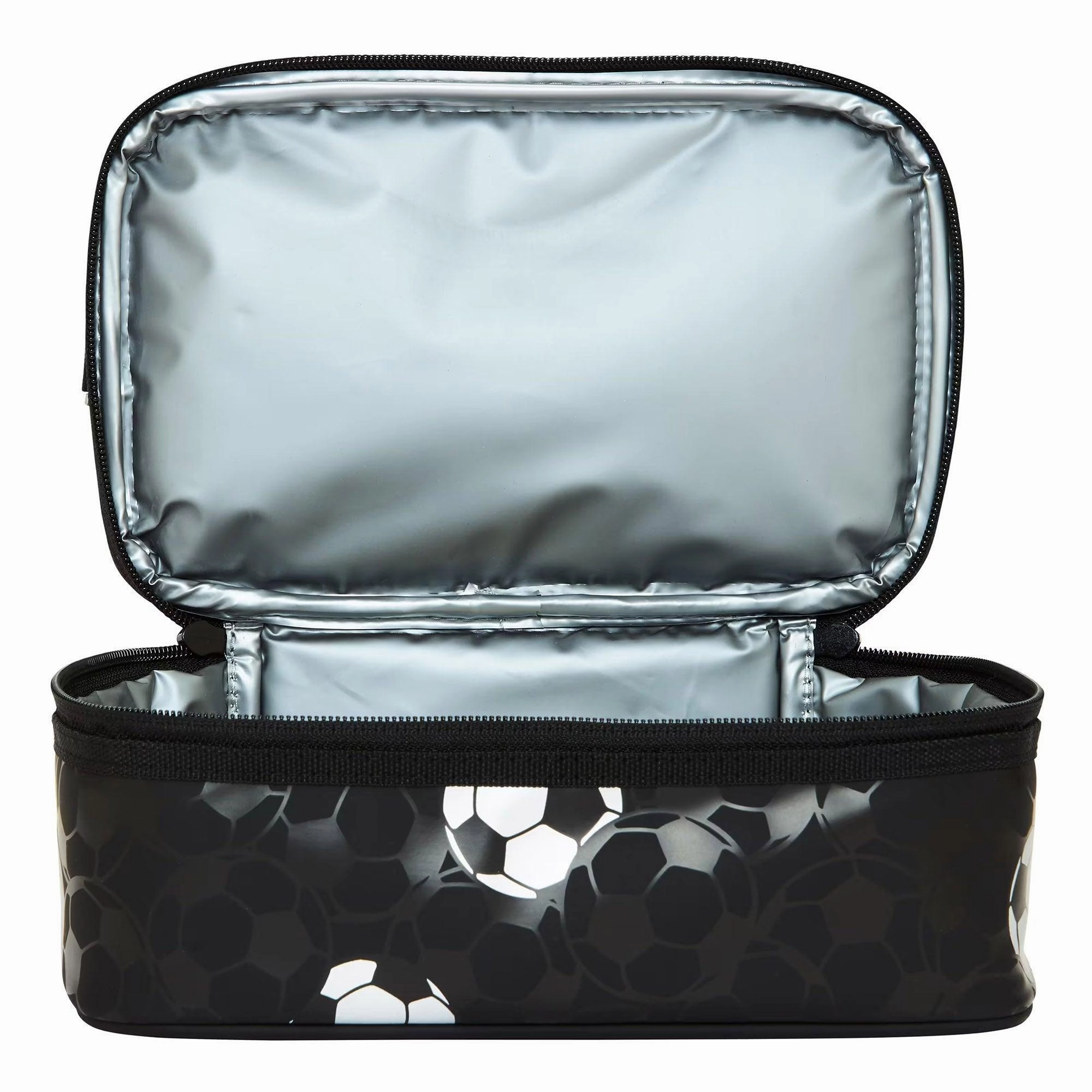 SMIGGLE Striker Double Decker Lunchbox With Strap - Silver