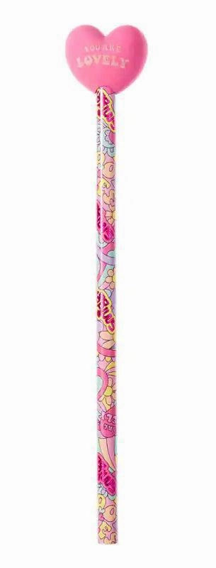 SMIGGLE Tops Eraser Pencil - Heart Pink