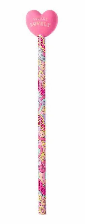 SMIGGLE Tops Eraser Pencil - Heart Pink