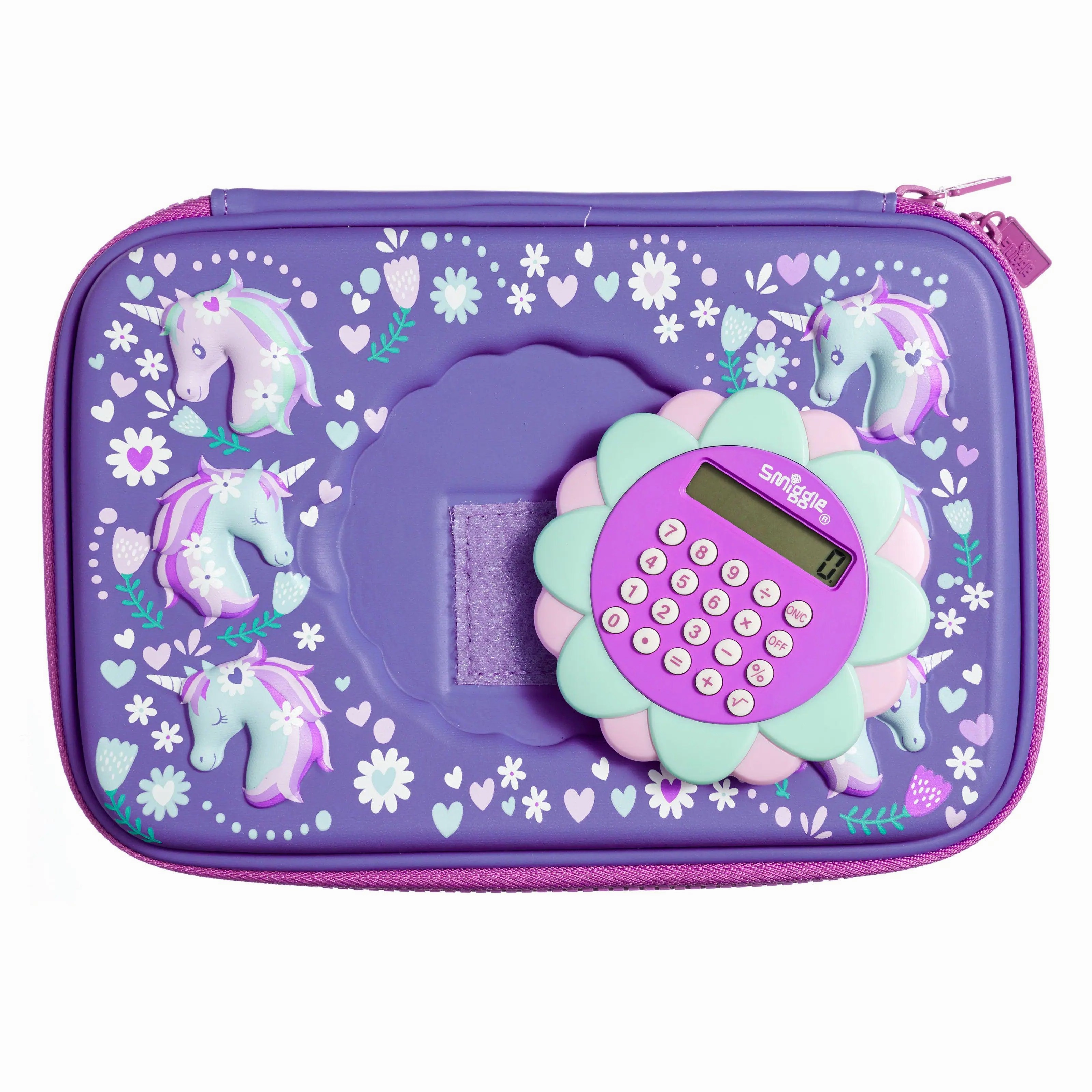 SMIGGLE Unicorn Calculator Play Hardtop Pencil Case - Lilac