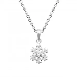 Snowflake Singular Zirconia Pendant 96832CZ Dew Jewellery