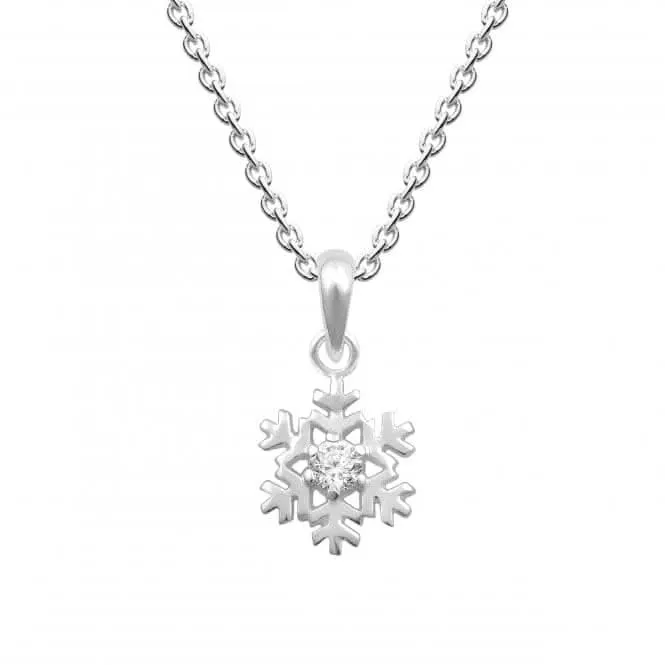 Snowflake Singular Zirconia Pendant 96832CZ Dew Jewellery
