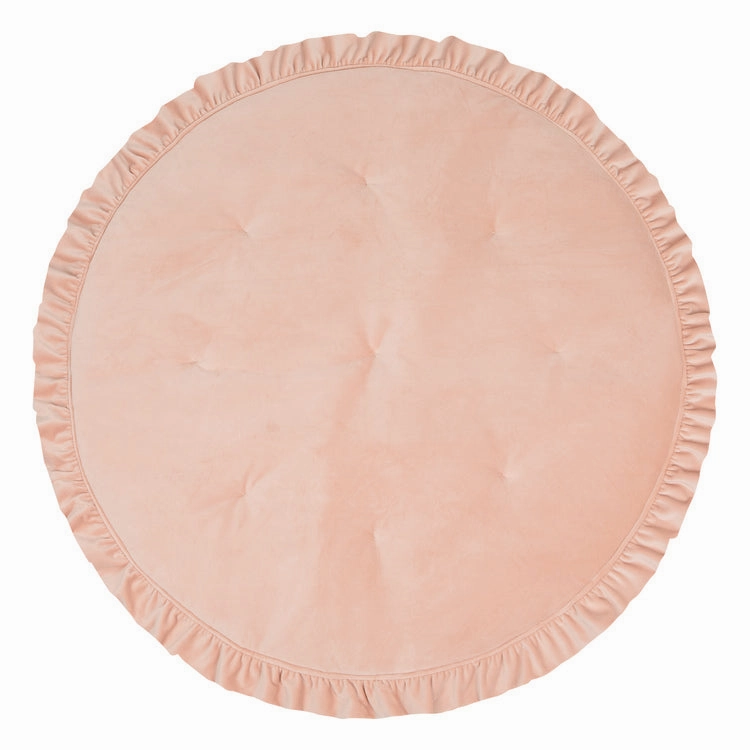 Soft Velvet Apricot Mat with Frill
