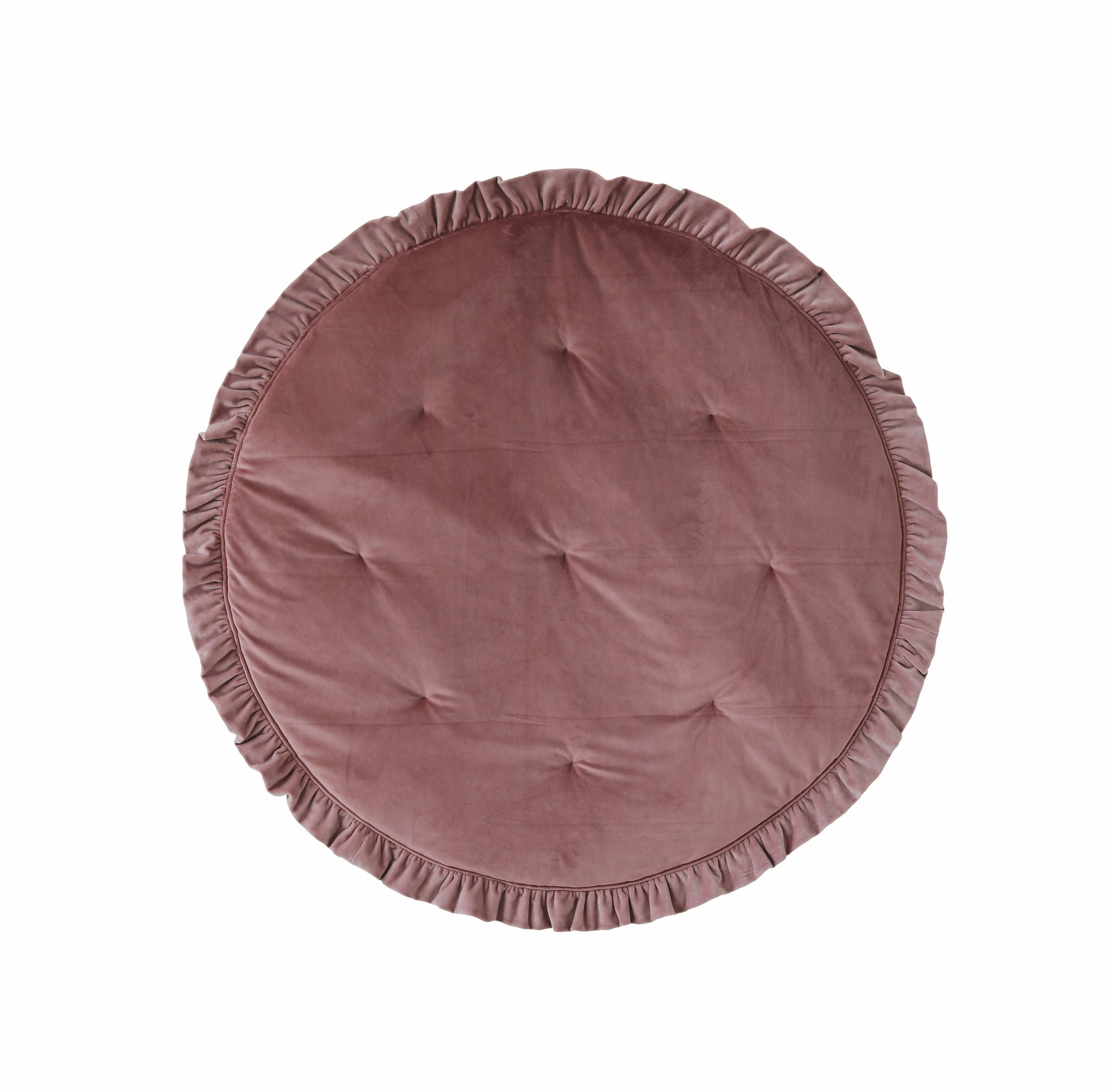 Soft Velvet Dirty Pink Mat with Frill