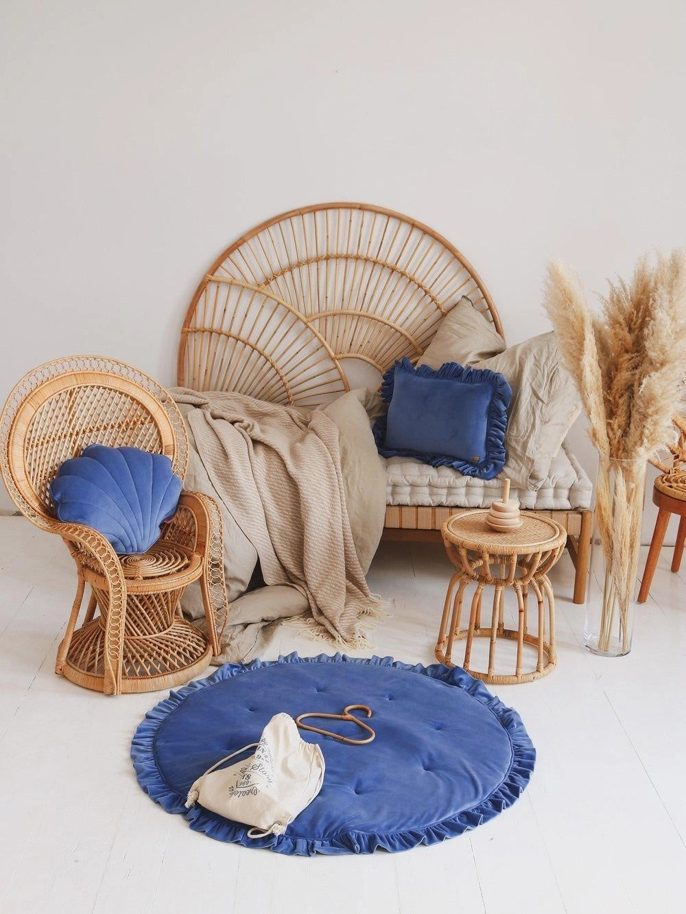 Soft Velvet "Sapphire" Shell Pillow