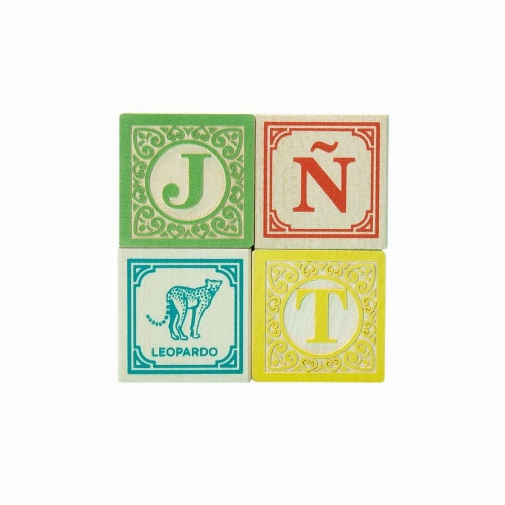 Spanish Wooden Alphabet Blocks
