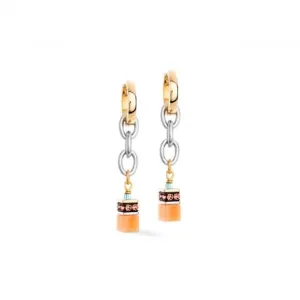 Stainless Steel Aqua Apricot Ear Studs 4713/21-2028 Coeur De Lion Jewellery