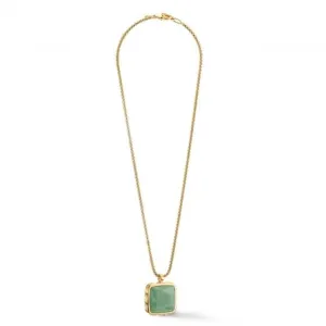 Stainless Steel Green Gold Necklace 1200/10-0516 Coeur De Lion Jewellery