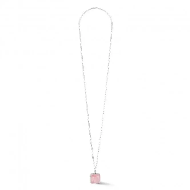 Stainless Steel Rose Silver Necklace 1201/10-1917 Coeur De Lion Jewellery