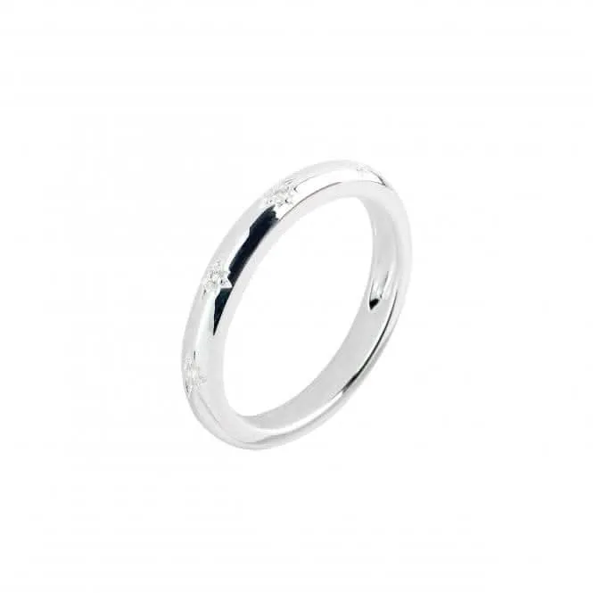 Star set Zirconia Band Ring 1392CZ Dew Jewellery