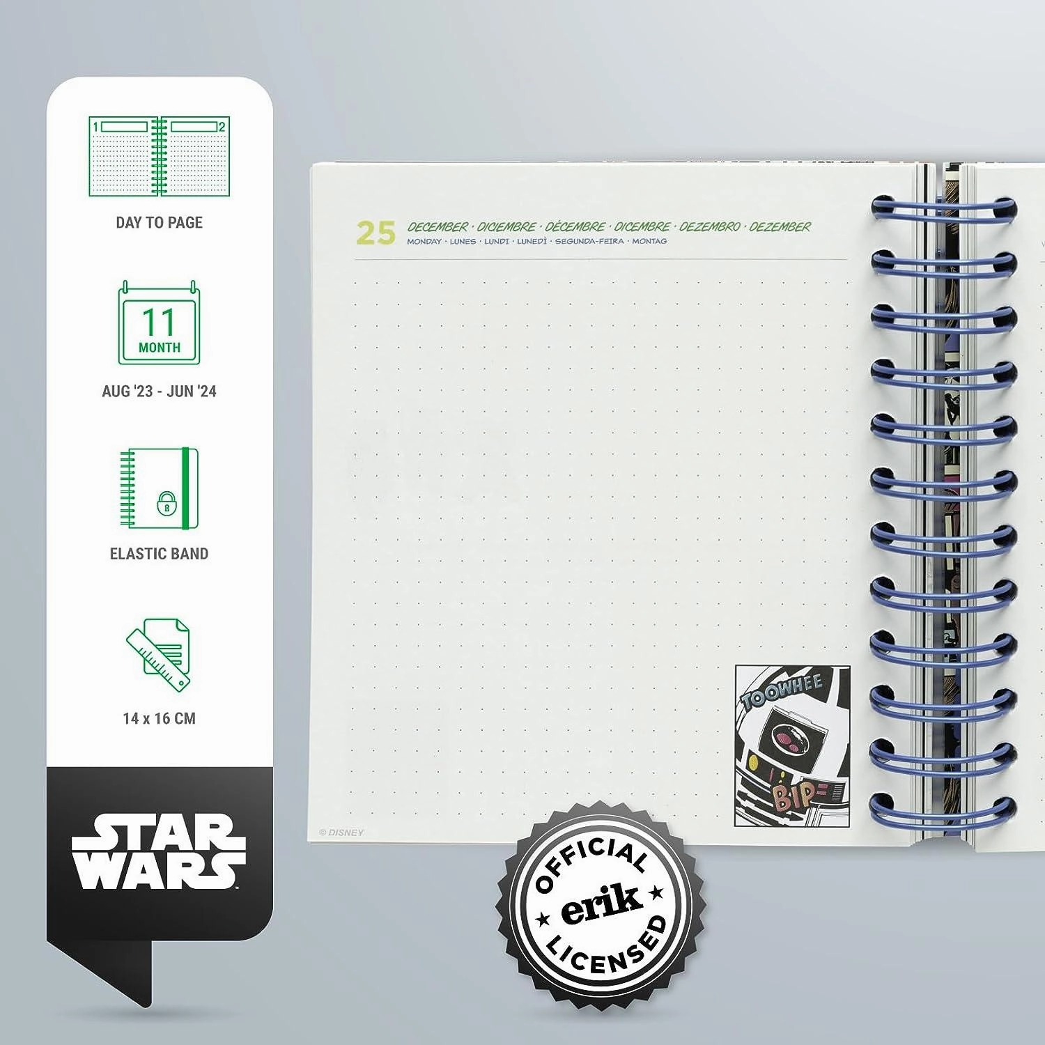 STAR WARS 2023/2024 Academic Diary Day To Page 11 Months