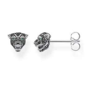 Sterling Silver Black Cat Ear Studs H2110-845-11 Thomas Sabo Earrings
