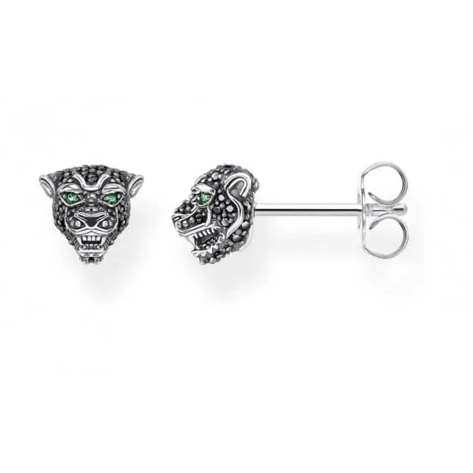 Sterling Silver Black Cat Ear Studs H2110-845-11 Thomas Sabo Earrings
