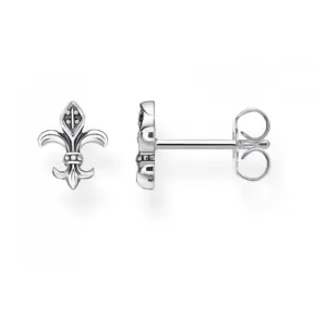 Sterling Silver Black Fleur-De-Lis Ear Studs H2113-643-11 Thomas Sabo Earrings