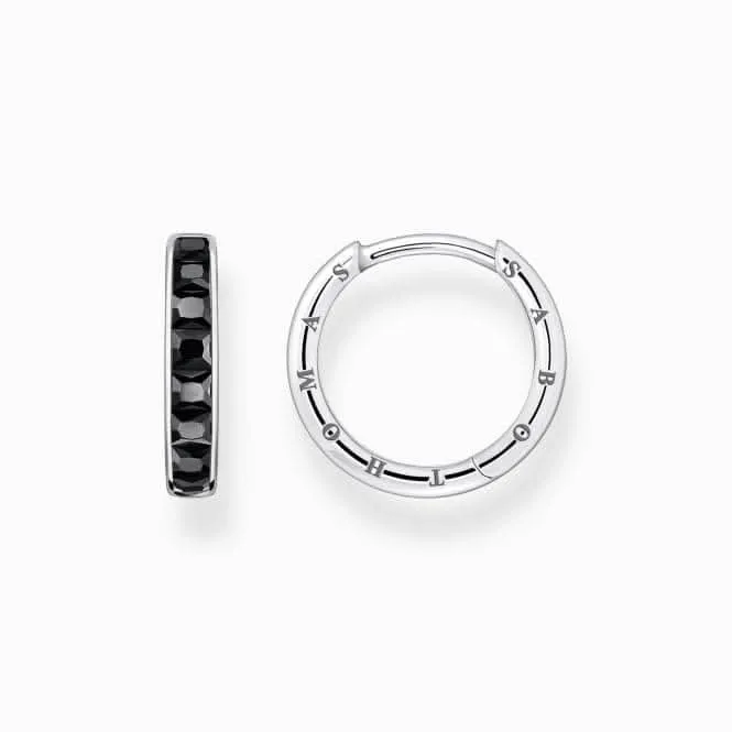 Sterling Silver Black Pavé Stones Earrings CR668-643-11 Thomas Sabo Earrings