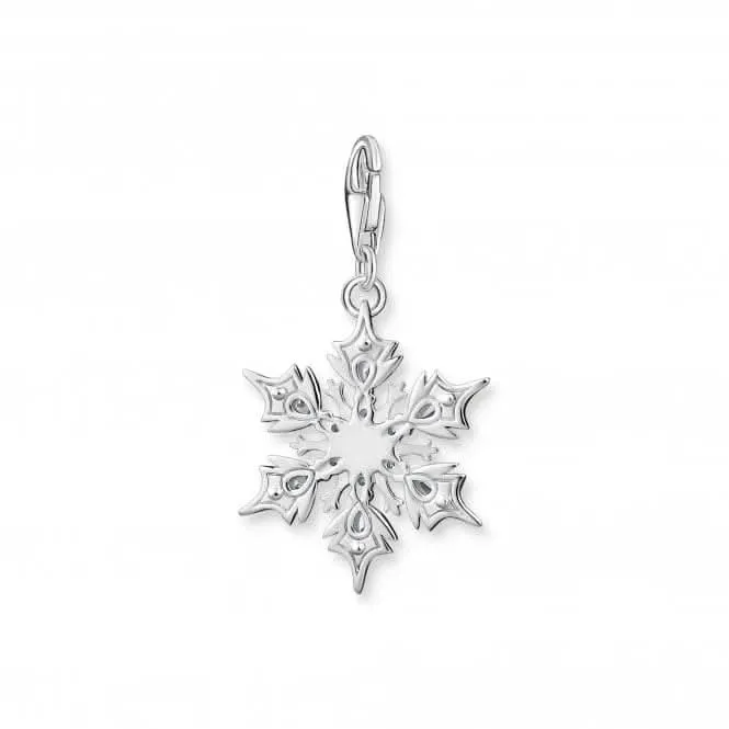 Sterling Silver Blue Stones Snowflake Charm 1902-945-7 Thomas Sabo Collectable Charms