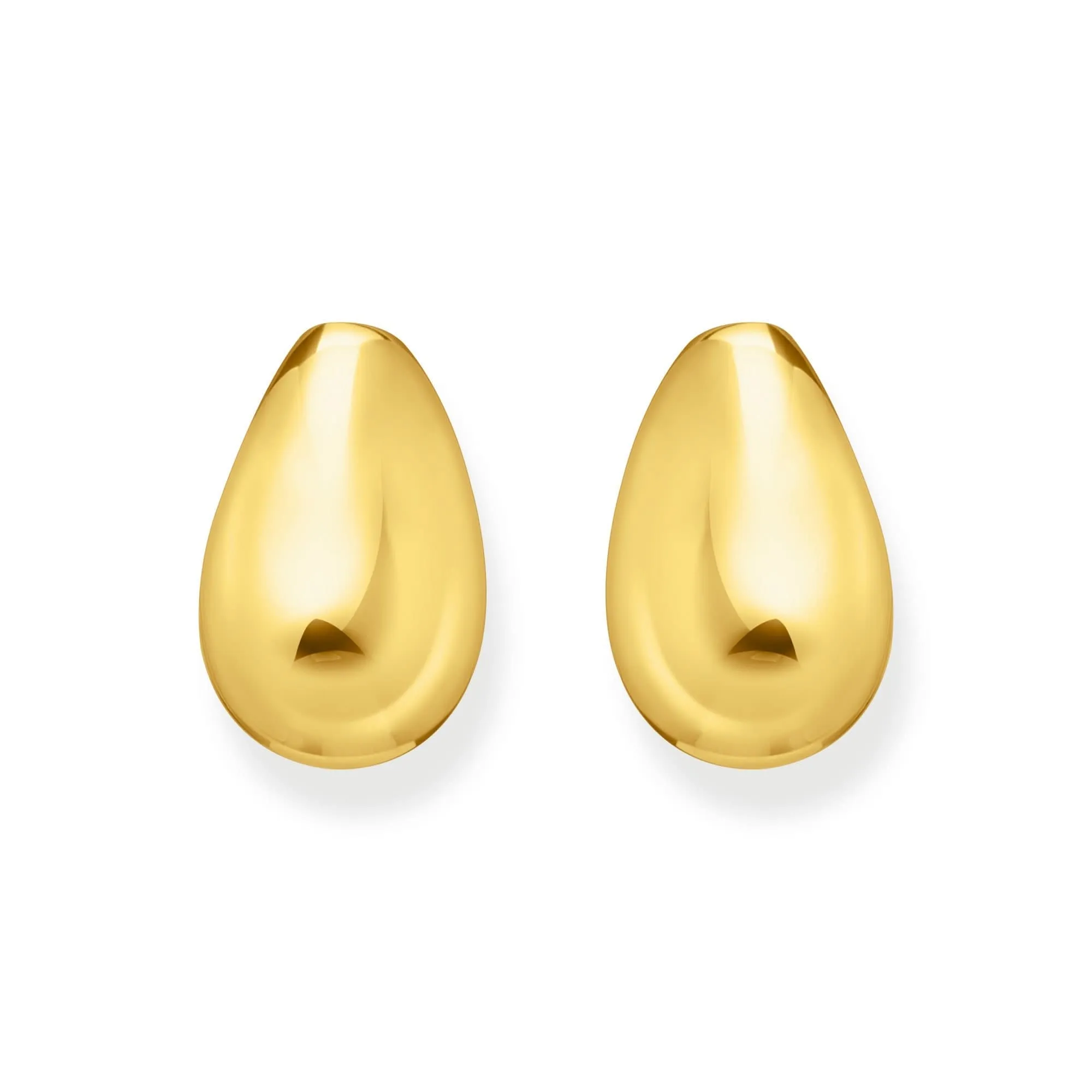 Sterling Silver Bold Elegance Gold Plated Drop Shaped Earrings H2308-413-39 Thomas Sabo Earrings