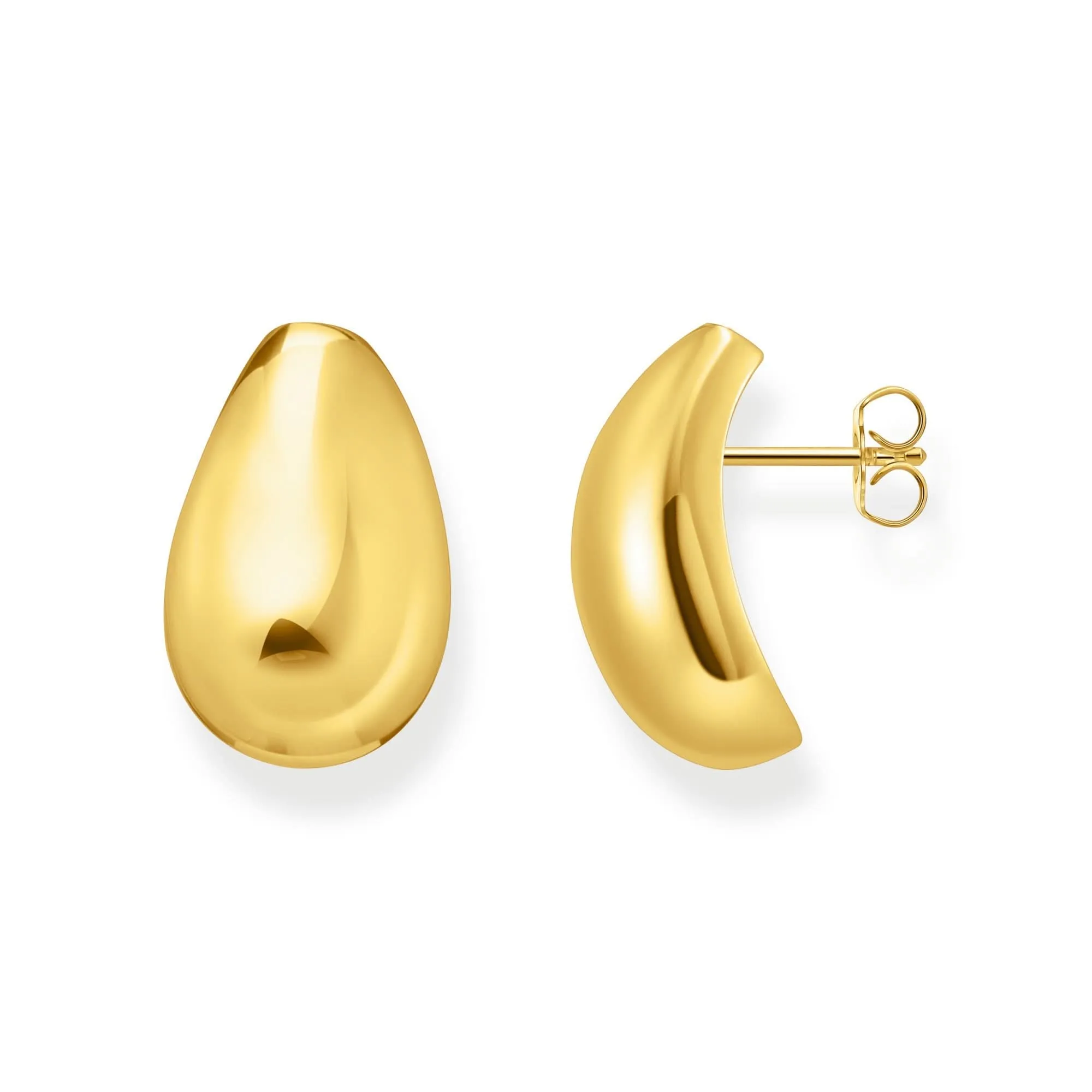 Sterling Silver Bold Elegance Gold Plated Drop Shaped Earrings H2308-413-39 Thomas Sabo Earrings