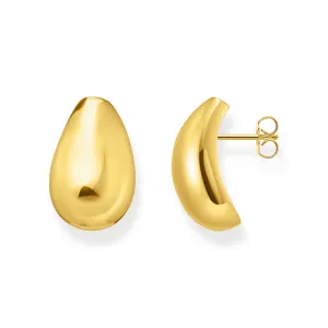 Sterling Silver Bold Elegance Gold Plated Drop Shaped Earrings H2308-413-39 Thomas Sabo Earrings