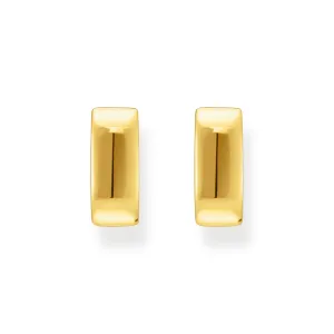Sterling Silver Bold Elegance Gold Plated Small Angular Hoop Earrings CR743-413-39 Thomas Sabo Earrings